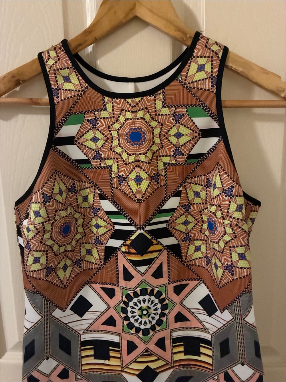 Clover Canyon Brown Multi Geometric Sleeveless Tank